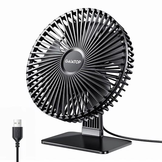 Desk Fan Portable USB Fan 90° Adjustable Cooling Fan Mute 3 Speed Adjustment Ultra Quiet Suitable for Home Desk Office