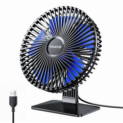 Desk Fan Portable USB Fan 90° Adjustable Cooling Fan Mute 3 Speed Adjustment Ultra Quiet Suitable for Home Desk Office