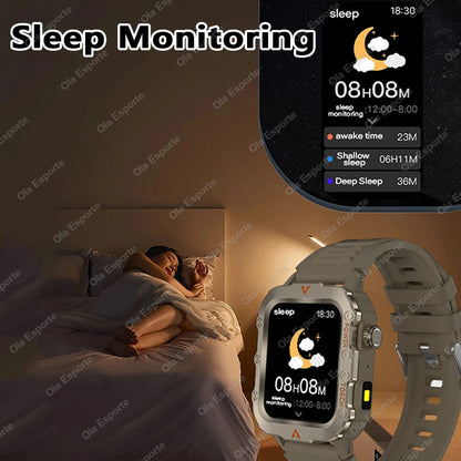 Men Sports Smart Watch 1.71 Screen Blood Oxygen Bluetooth Talking Watch Multi Sport LED Flashlight Outdoor Smart Watch MA27