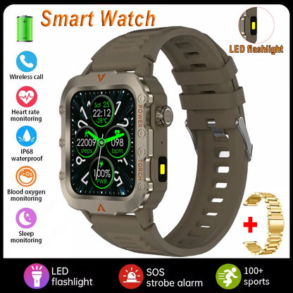Men Sports Smart Watch 1.71 Screen Blood Oxygen Bluetooth Talking Watch Multi Sport LED Flashlight Outdoor Smart Watch MA27