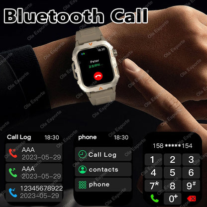 Men Sports Smart Watch 1.71 Screen Blood Oxygen Bluetooth Talking Watch Multi Sport LED Flashlight Outdoor Smart Watch MA27