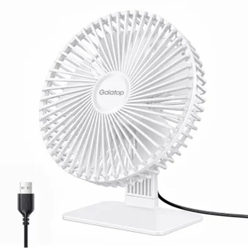 Desk Fan Portable USB Fan 90° Adjustable Cooling Fan Mute 3 Speed Adjustment Ultra Quiet Suitable for Home Desk Office